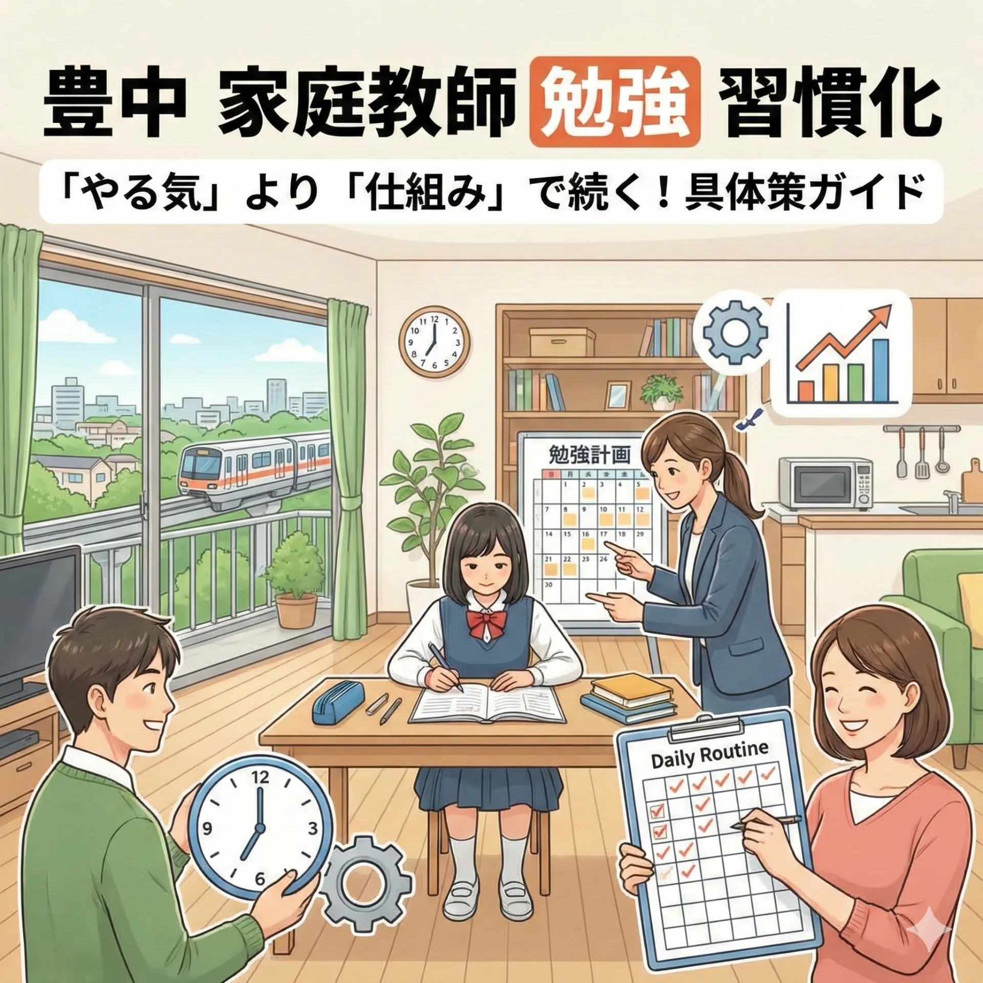 豊中|家庭教師EduVationで勉強を習慣化できる